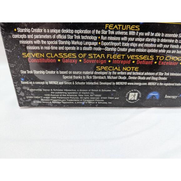Star Trek Starship Creator Big Box PC Game Video Simulation 1998 Version Windows - Picture 5 of 10
